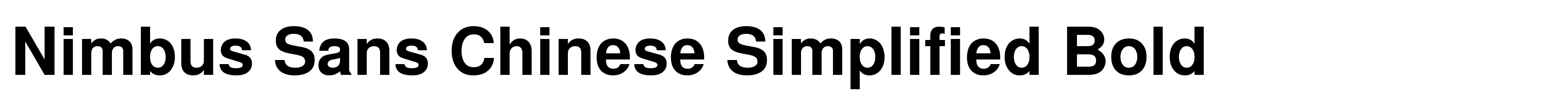 Nimbus Sans Chinese Simplified Bold